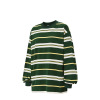 Contrasting stripes round neck long sleeve T-shirt 2404S23