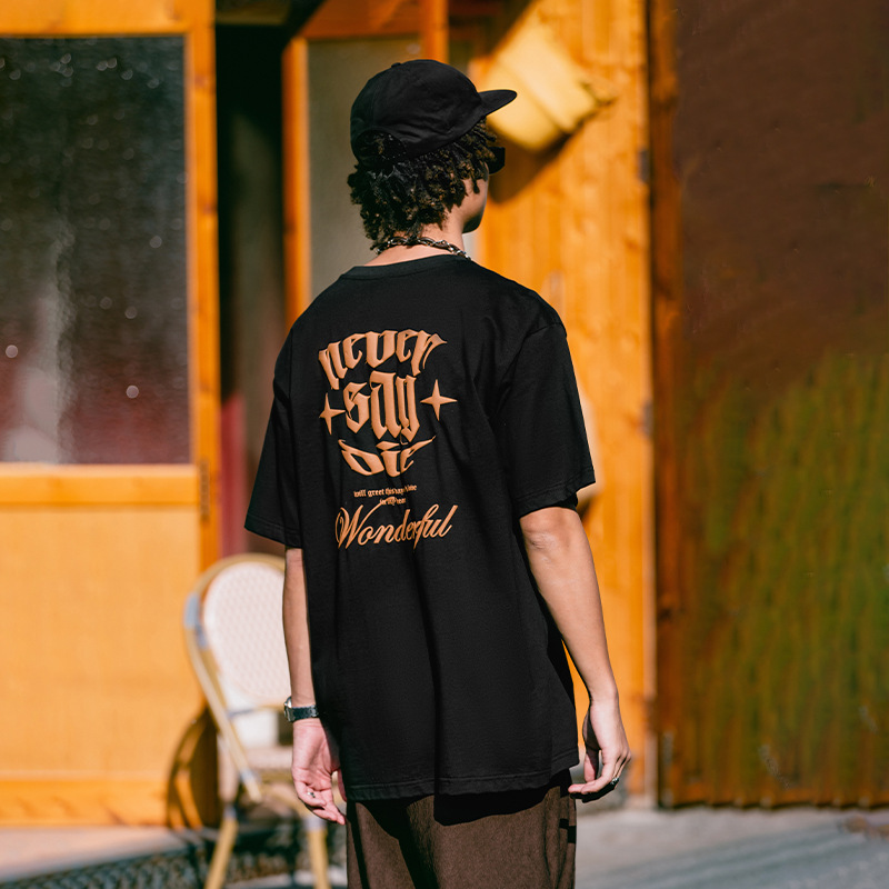 COTTON FOAM LETTER PRINT T-SHIRT 2510S23