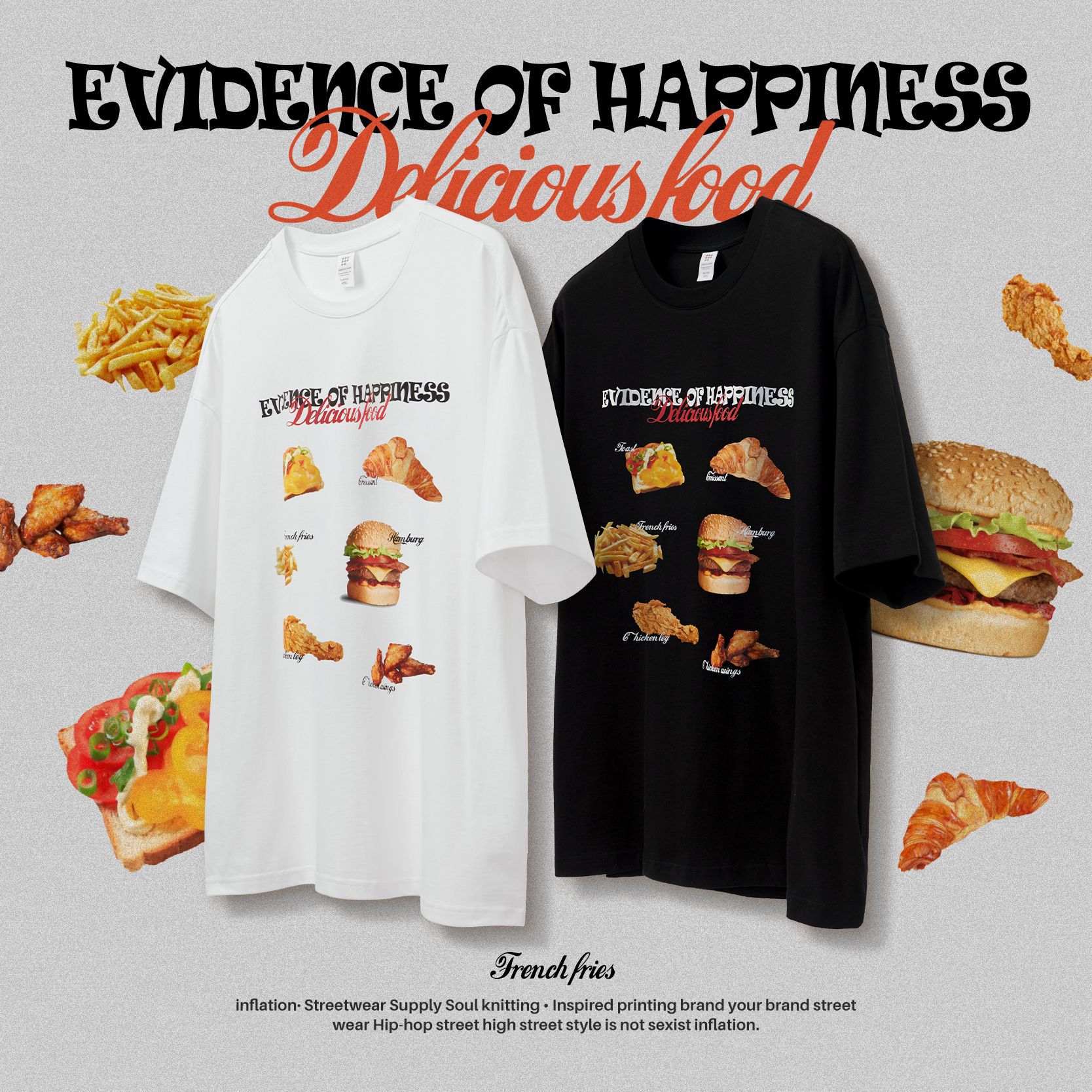 Fun food print T-shirt 2518S23