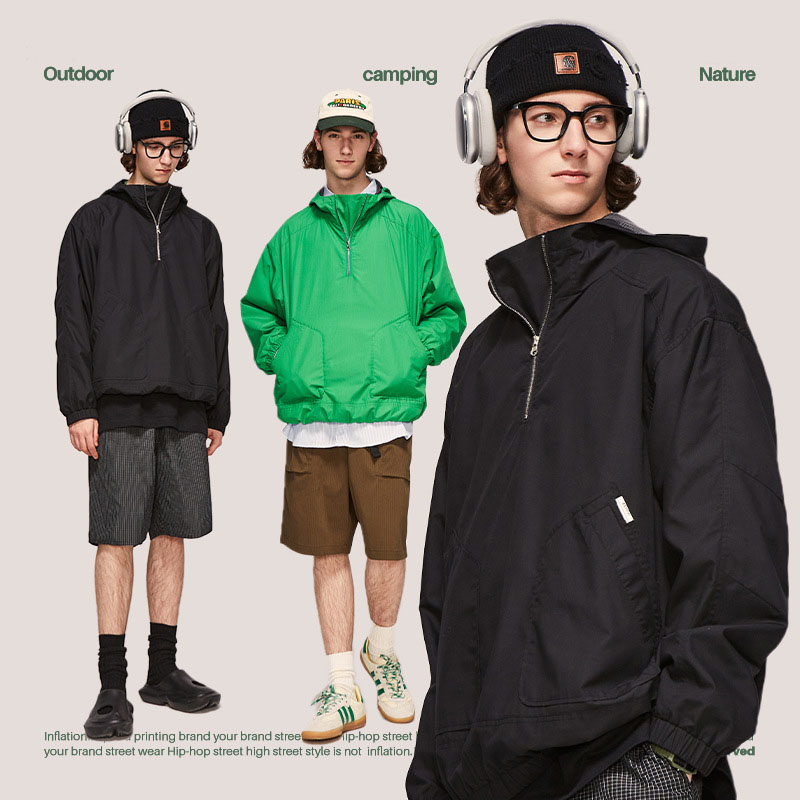 Half Zip Hooded Turtleneck Jacket 5130W22