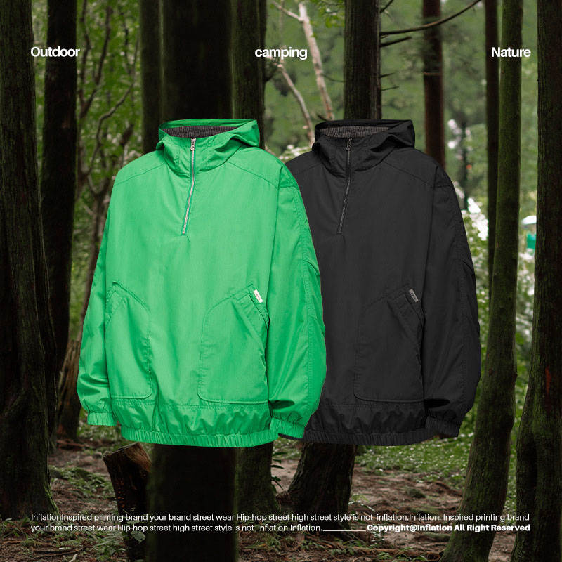 Half Zip Hooded Turtleneck Jacket 5130W22