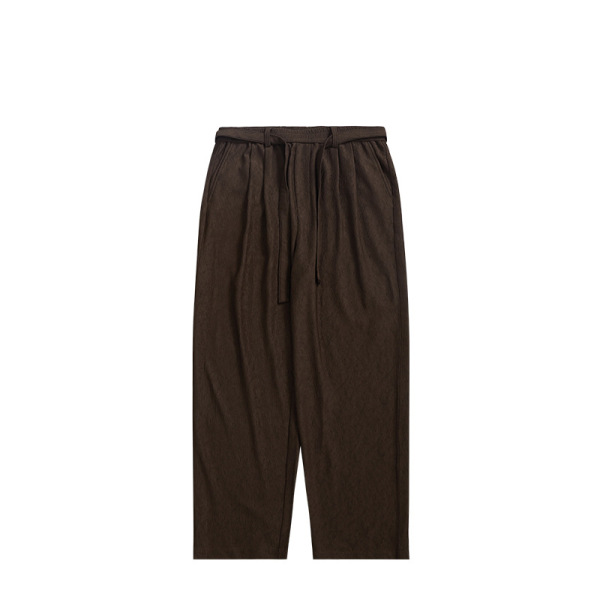 Loose casual men's trousers with streamers 12154S23