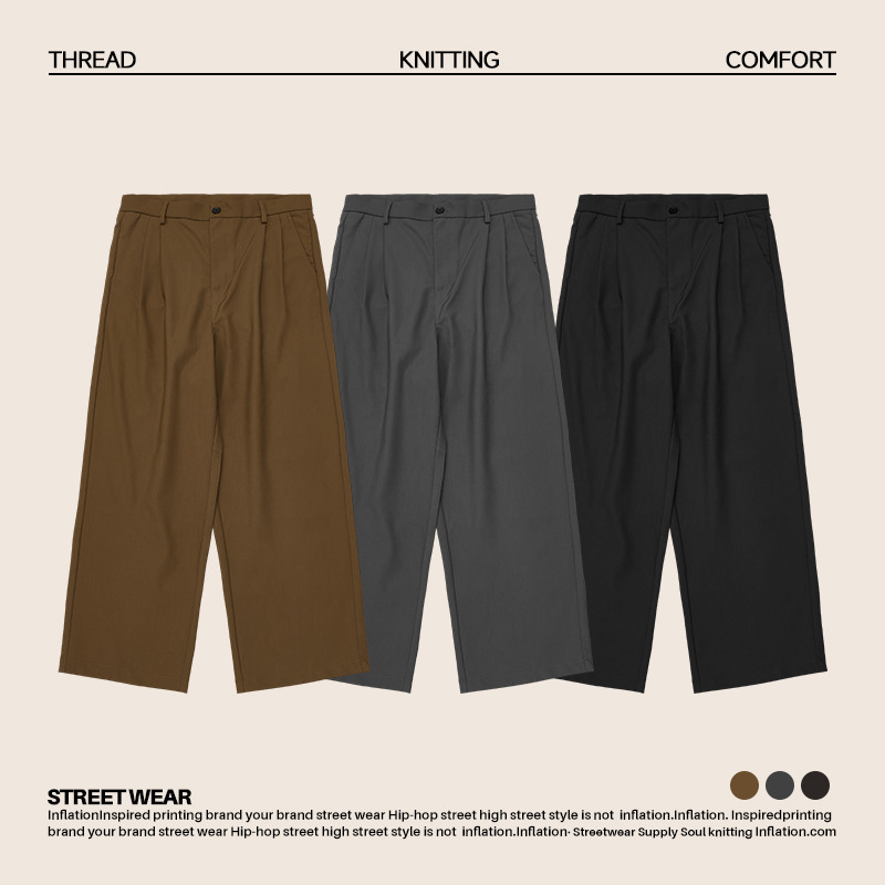 Men's slacks with loose legs 12130S23