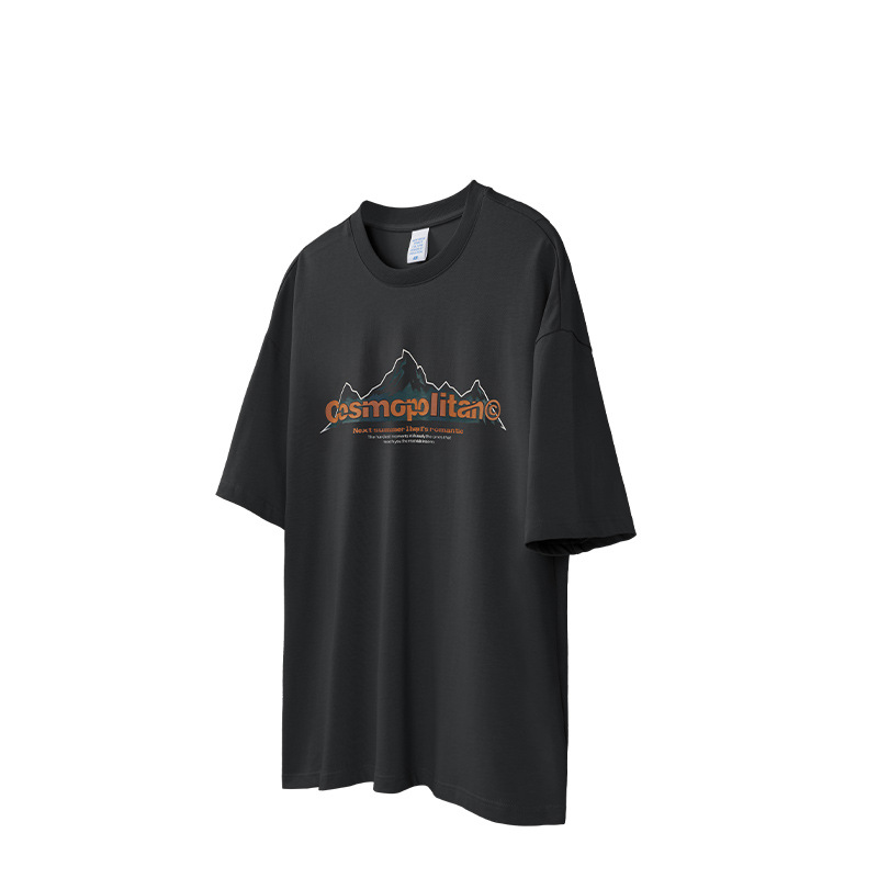 Mountain print letter T-shirt 2415S23