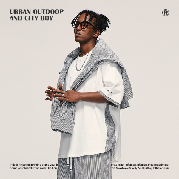 paneled bubble check T-shirt 2482S23