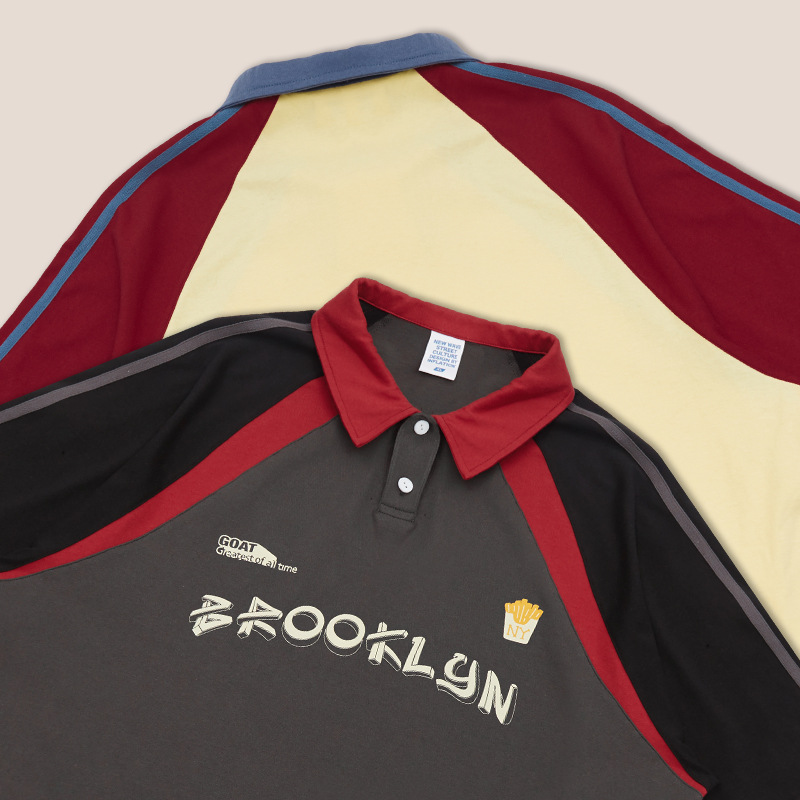 Retro sports color bump POLO short sleeve 2505S23