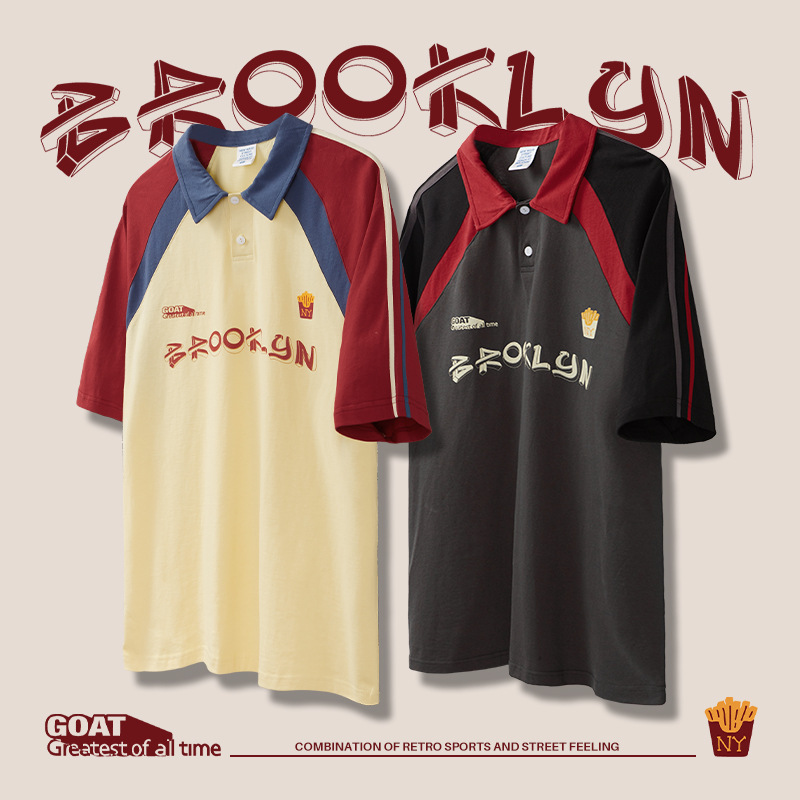 Retro sports color bump POLO short sleeve 2505S23