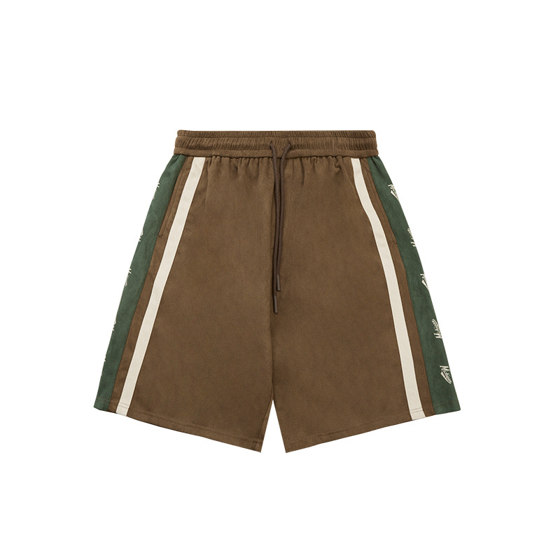 side striped fleece shorts 12214S23