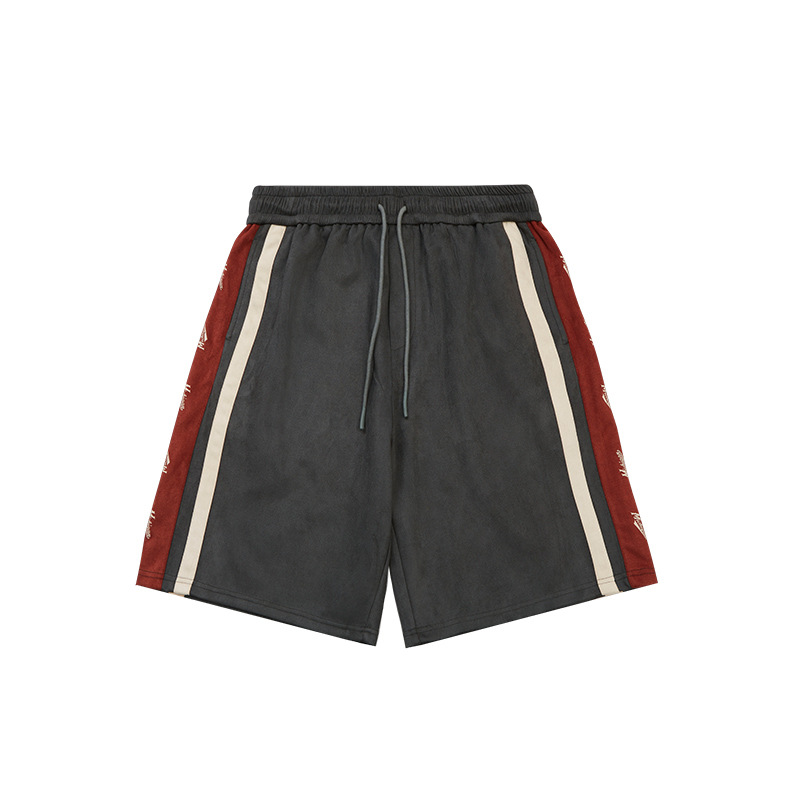 side striped fleece shorts 12214S23