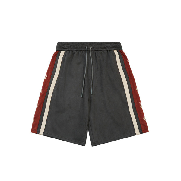side striped fleece shorts 12214S23