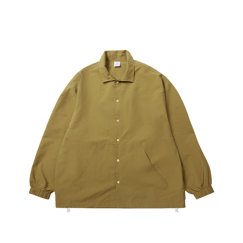 Solid seersucker checked coat 9059S23