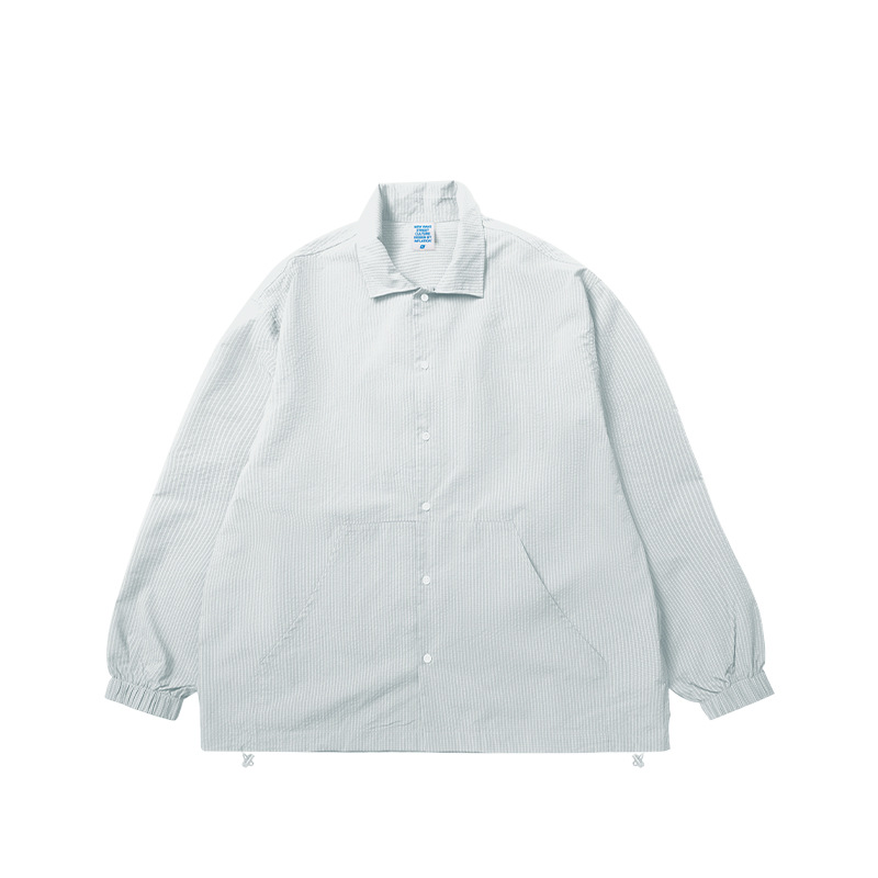 Solid seersucker checked coat 9059S23