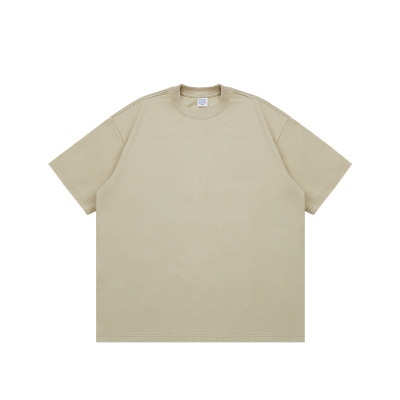 Spring and summer earth color drop shoulder solid color short sleeves 2308SS