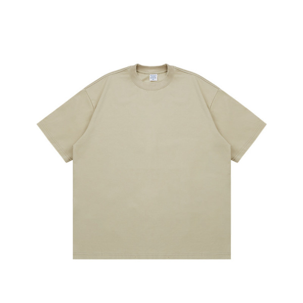 Spring and summer earth color drop shoulder solid color short sleeves 2308SS