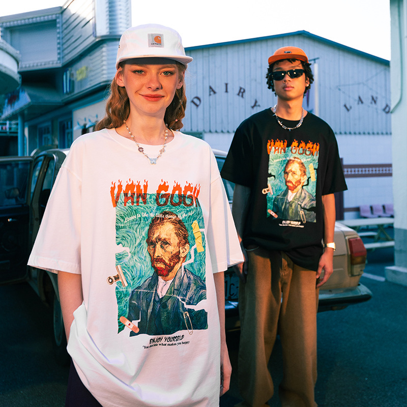 Van Gogh Oil Painting Printed T-shirt 2568S23