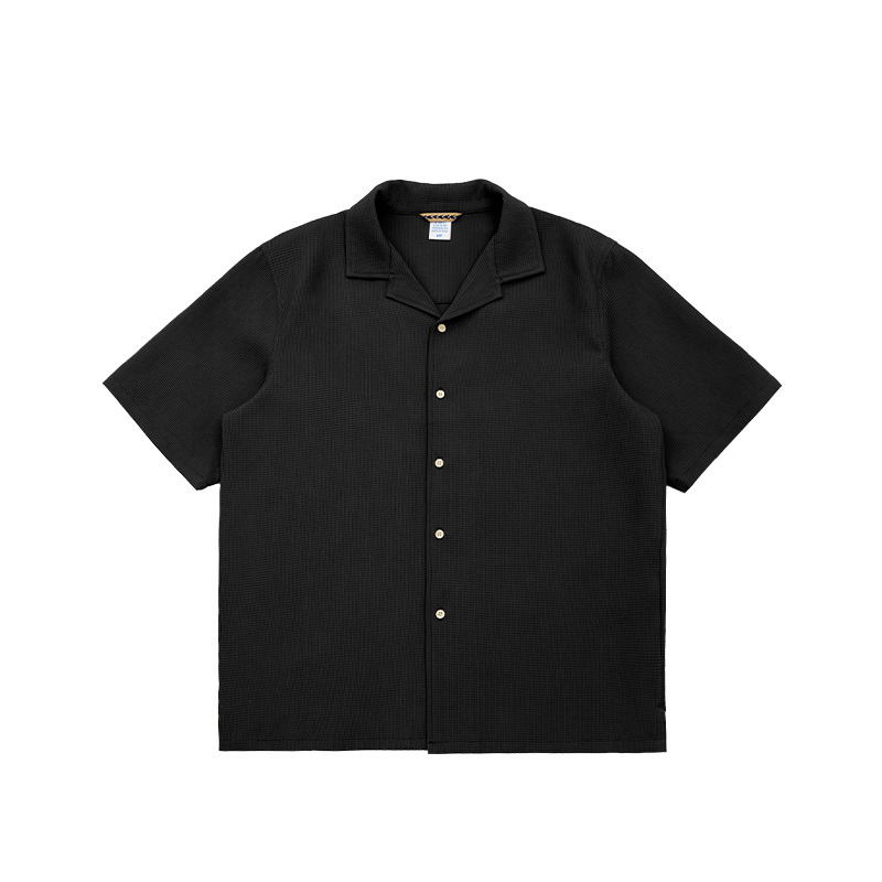 Waffle Cuban Collar Shirt 9061S23