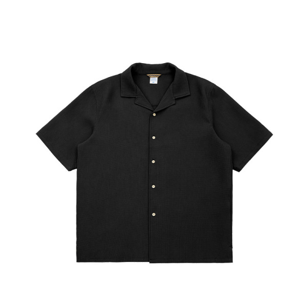 Waffle Cuban Collar Shirt 9061S23