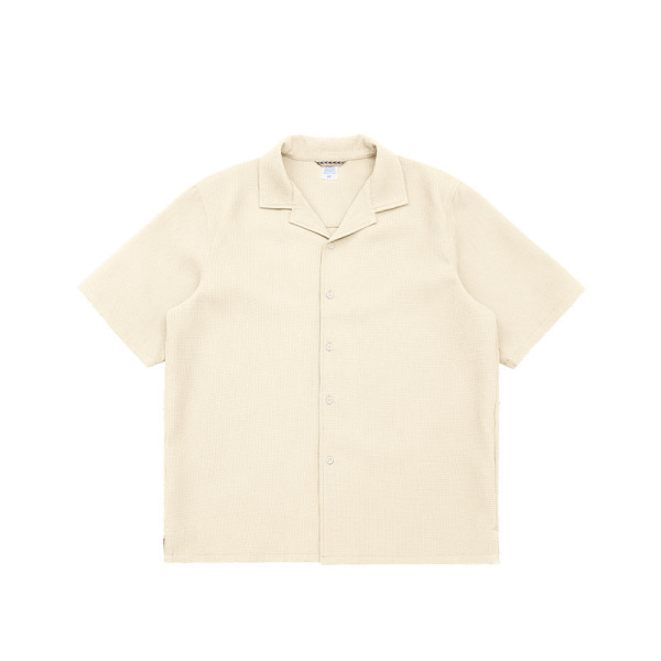 Waffle Cuban Collar Shirt 9061S23