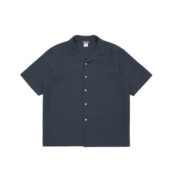 Waffle Cuban Collar Shirt 9061S23