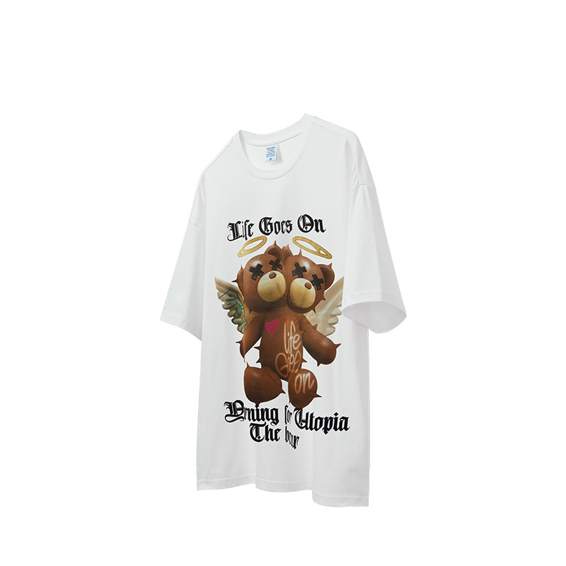 3D Angel Bear Short Sleeve T-Shirt 2559S23