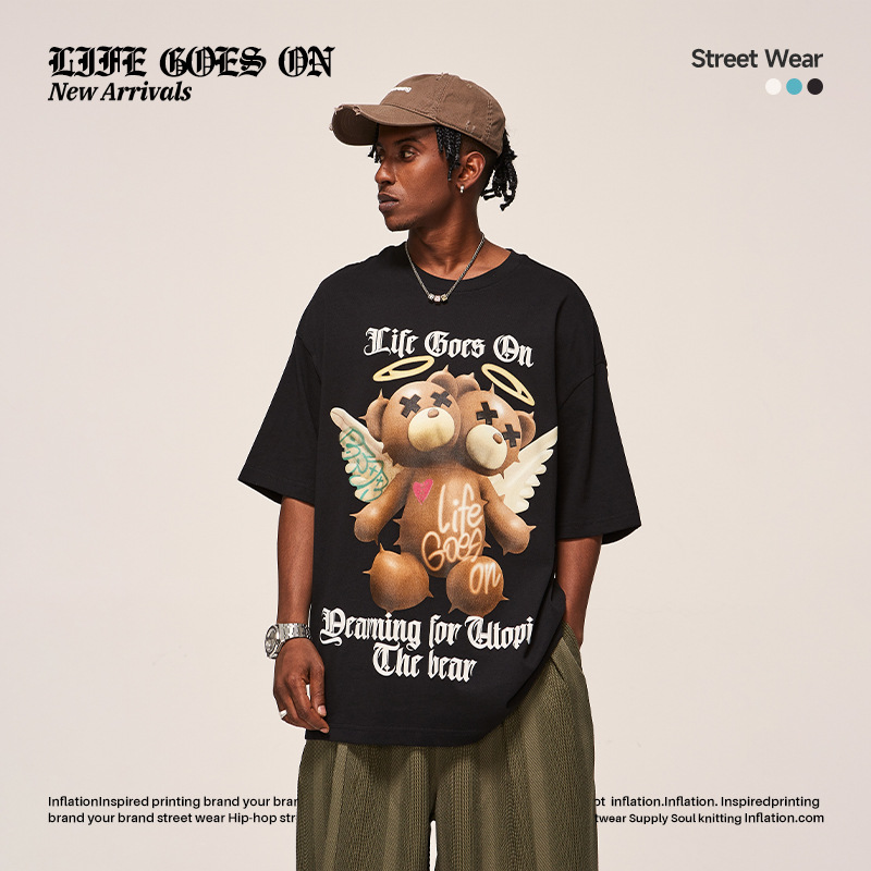 3D Angel Bear Short Sleeve T-Shirt 2559S23