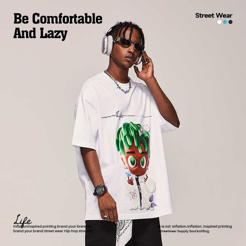 3D three-dimensional green algae head cartoon 2560S23