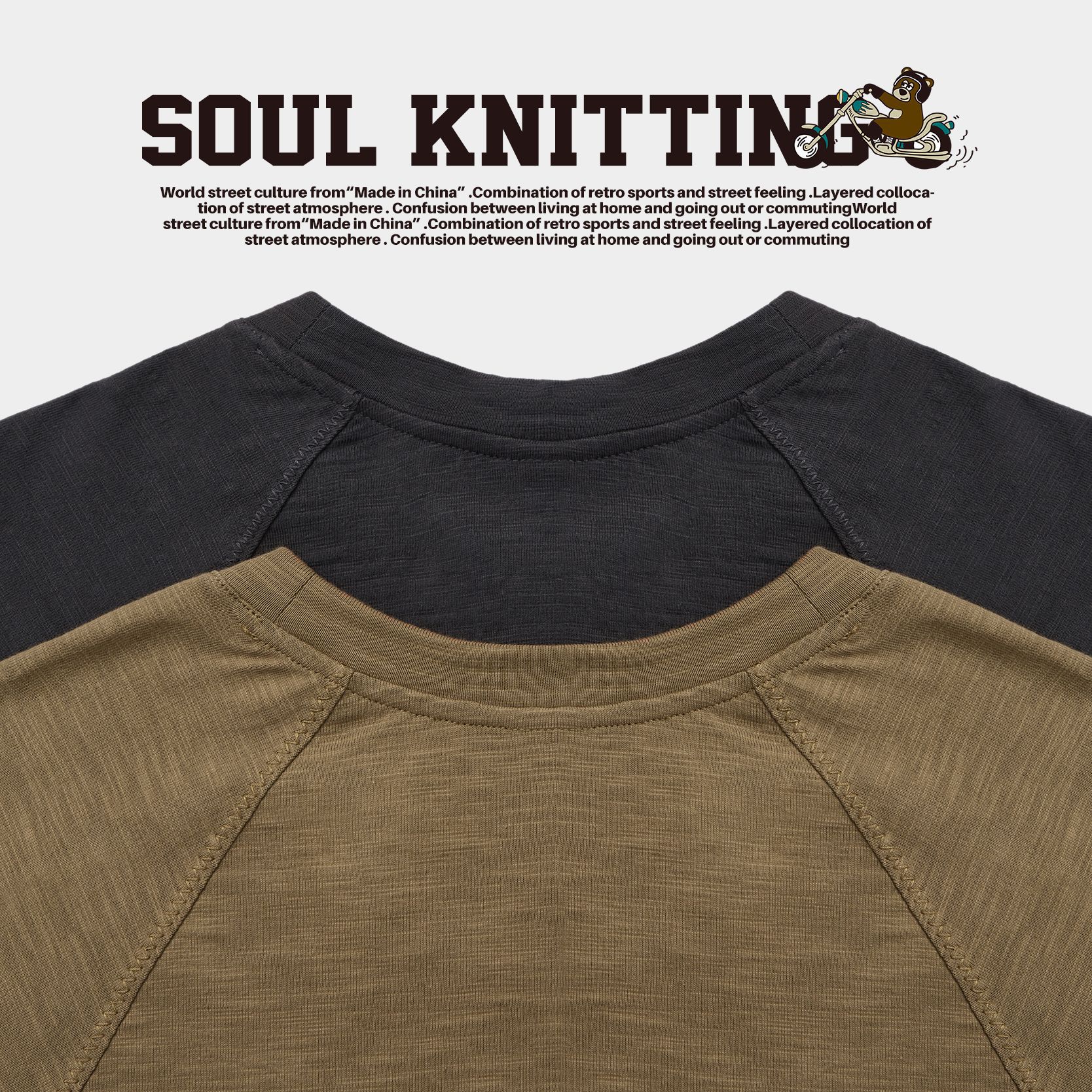 biker print T-shirt 2489S23