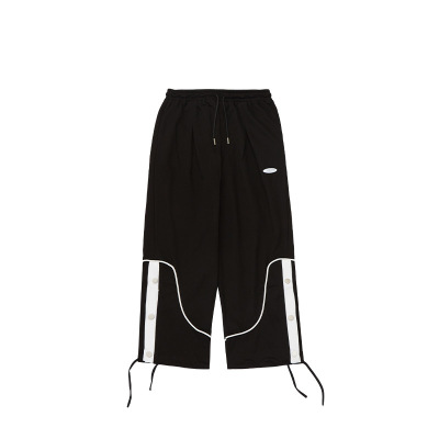 Button Slit Loose Wide-Leg Pants 3710S21