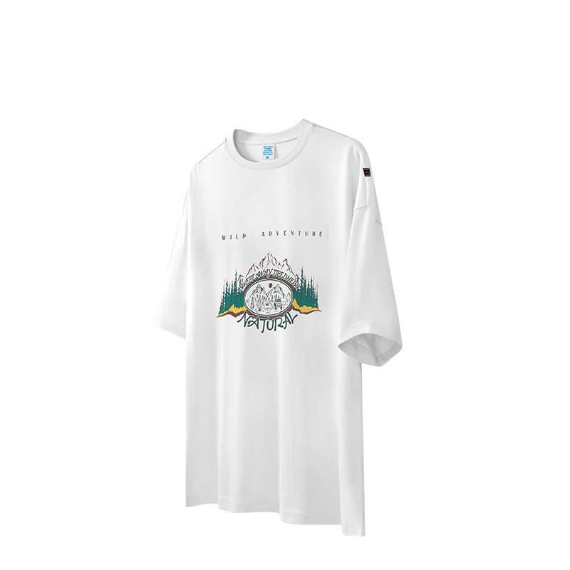 Camping nature landscape print T-shirt 2409S23