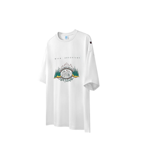 Camping nature landscape print T-shirt 2409S23