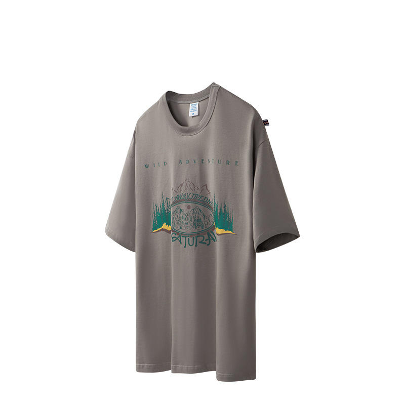 Camping nature landscape print T-shirt 2409S23