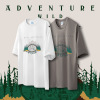 Camping nature landscape print T-shirt 2409S23