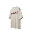 Contrasting color English towel embroidery two-color T-shirt 2462S23