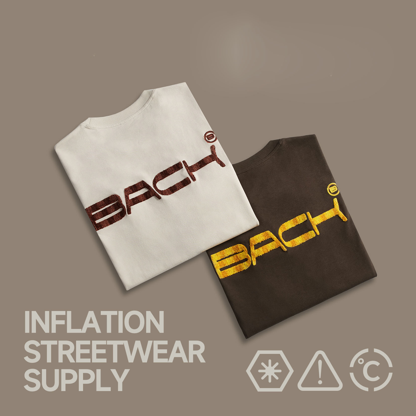 Contrasting color English towel embroidery two-color T-shirt 2462S23