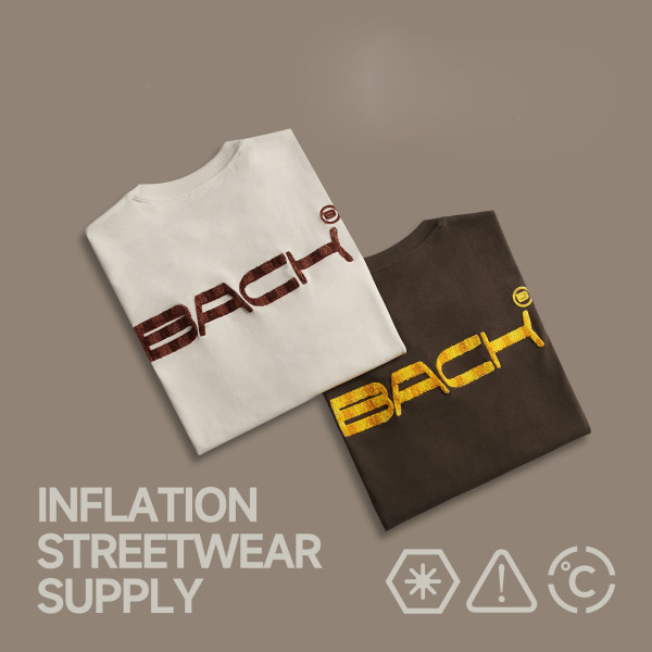 Contrasting color English towel embroidery two-color T-shirt 2462S23