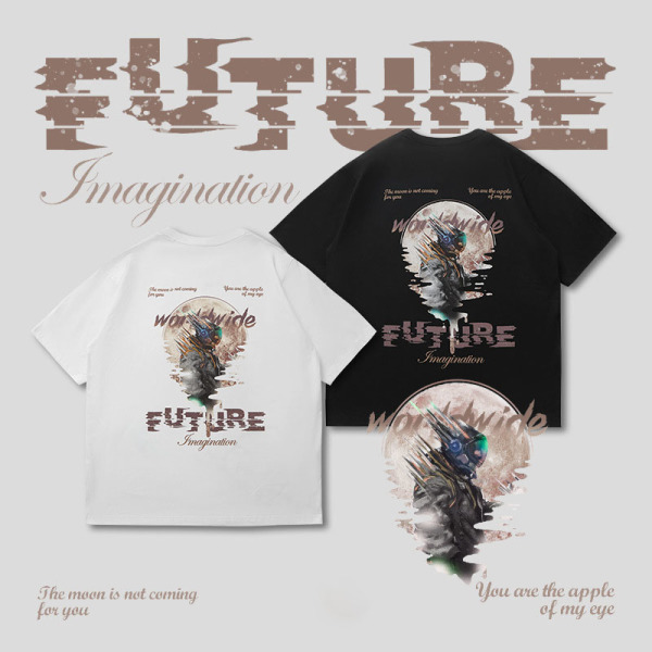 cyberpunk print T-shirt 2570S23