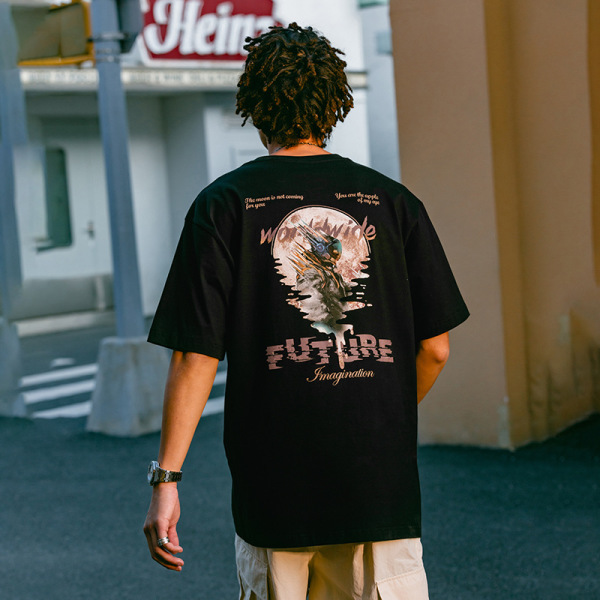 cyberpunk print T-shirt 2570S23