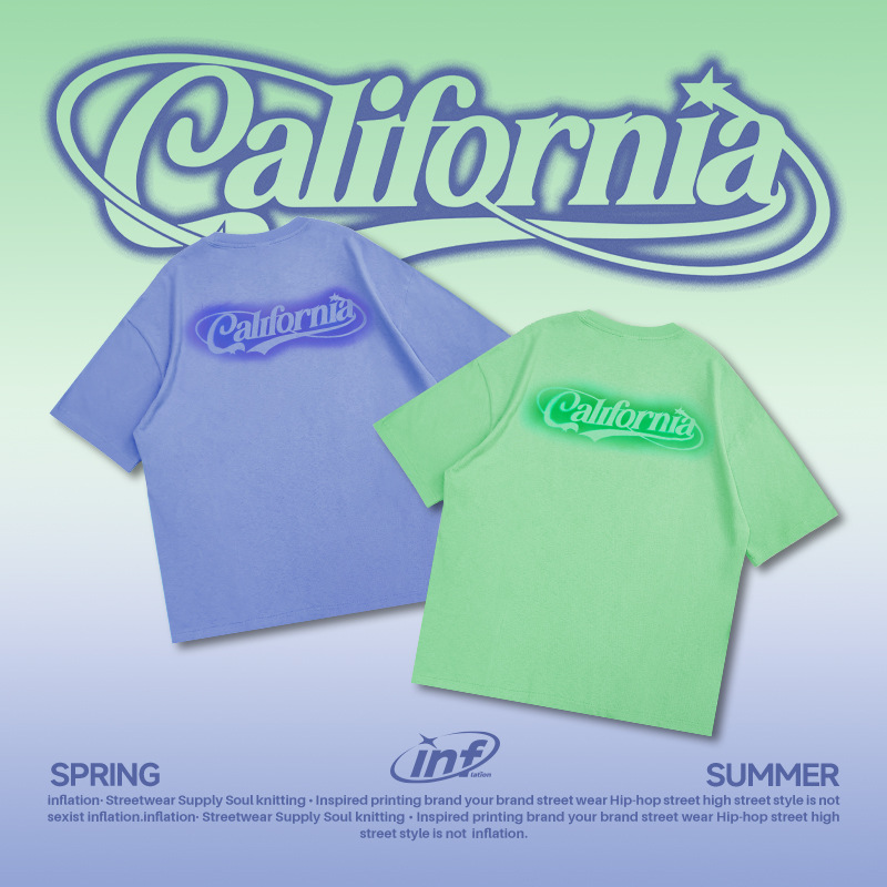 English printing hand-painted T-shirt 2407S23