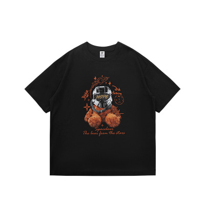 futuristic interstellar bear print T-shirt 2516S23