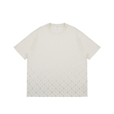 Gradient Gothic Letter Print T-Shirt 2596S23