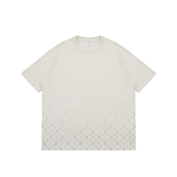 Gradient Gothic Letter Print T-Shirt 2596S23