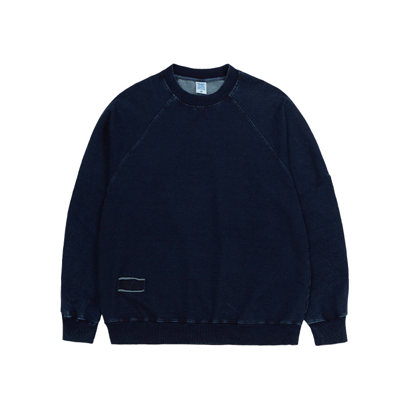 Indigo Knit Denim Sweatshirt 4217W22
