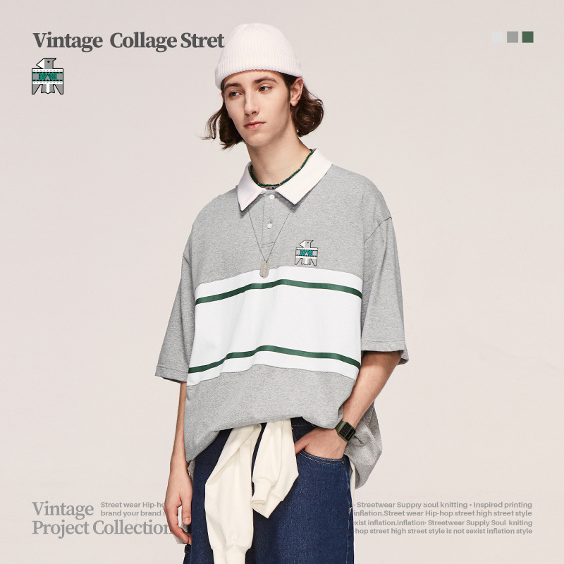 Lapel striped POLO short sleeves 2479S23