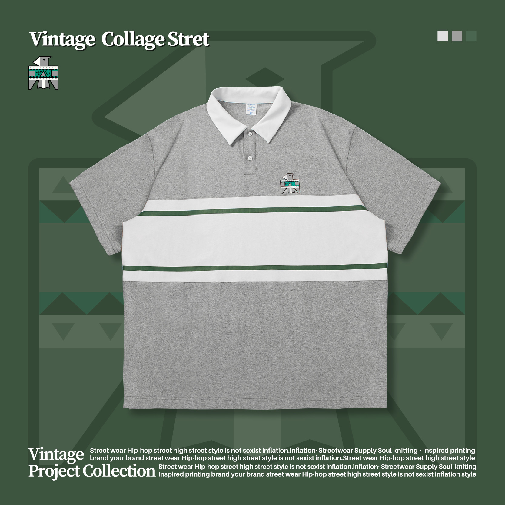 Lapel striped POLO short sleeves 2479S23