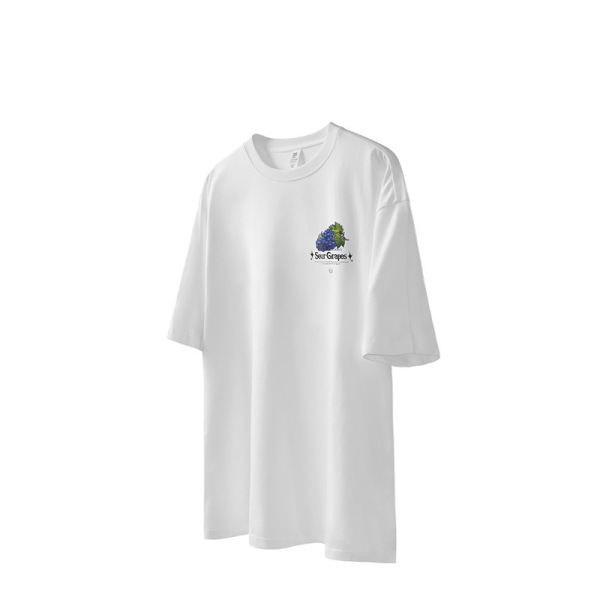 Linen cotton grape print T-shirt 2453S23