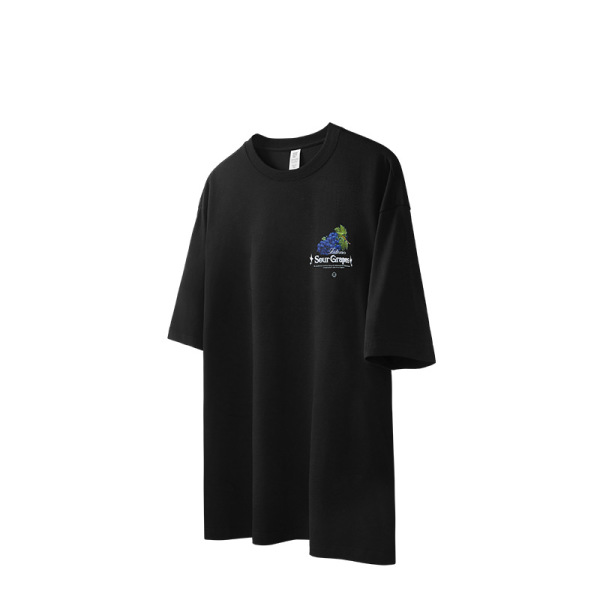 Linen cotton grape print T-shirt 2453S23