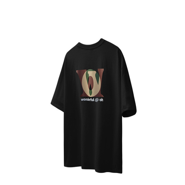 overlapping camouflage lettering T-shirt 2545S23