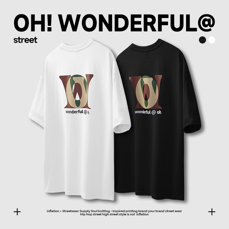 overlapping camouflage lettering T-shirt 2545S23