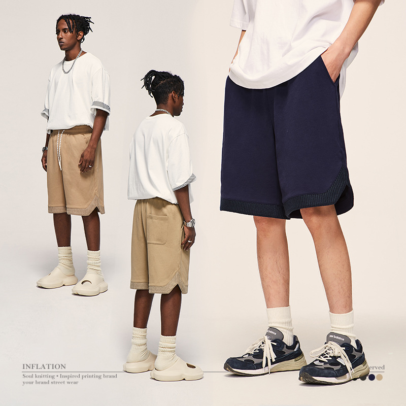 paneled slit shorts 12125S23