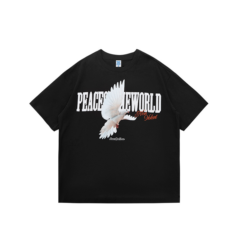 Peace dove lettering T-shirt 2623S23